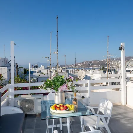 Mykonos Town Aura Panorama With Private Terrace 公寓 Megali Ammos (Mykonos)