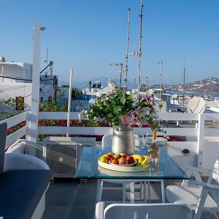 Mykonos Town Aura Panorama With Private Terrace Daire *