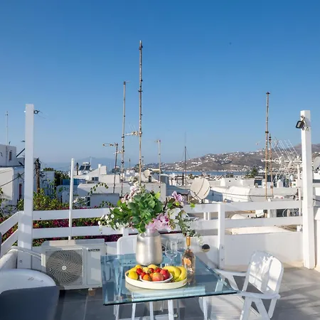 Mykonos Town Aura Panorama With Private Terrace アパート