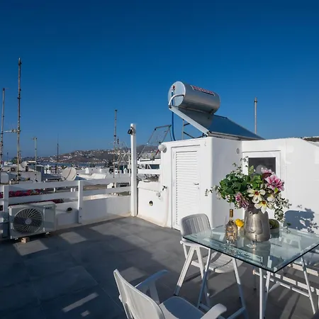 アパート Mykonos Town Aura Panorama With Private Terrace *